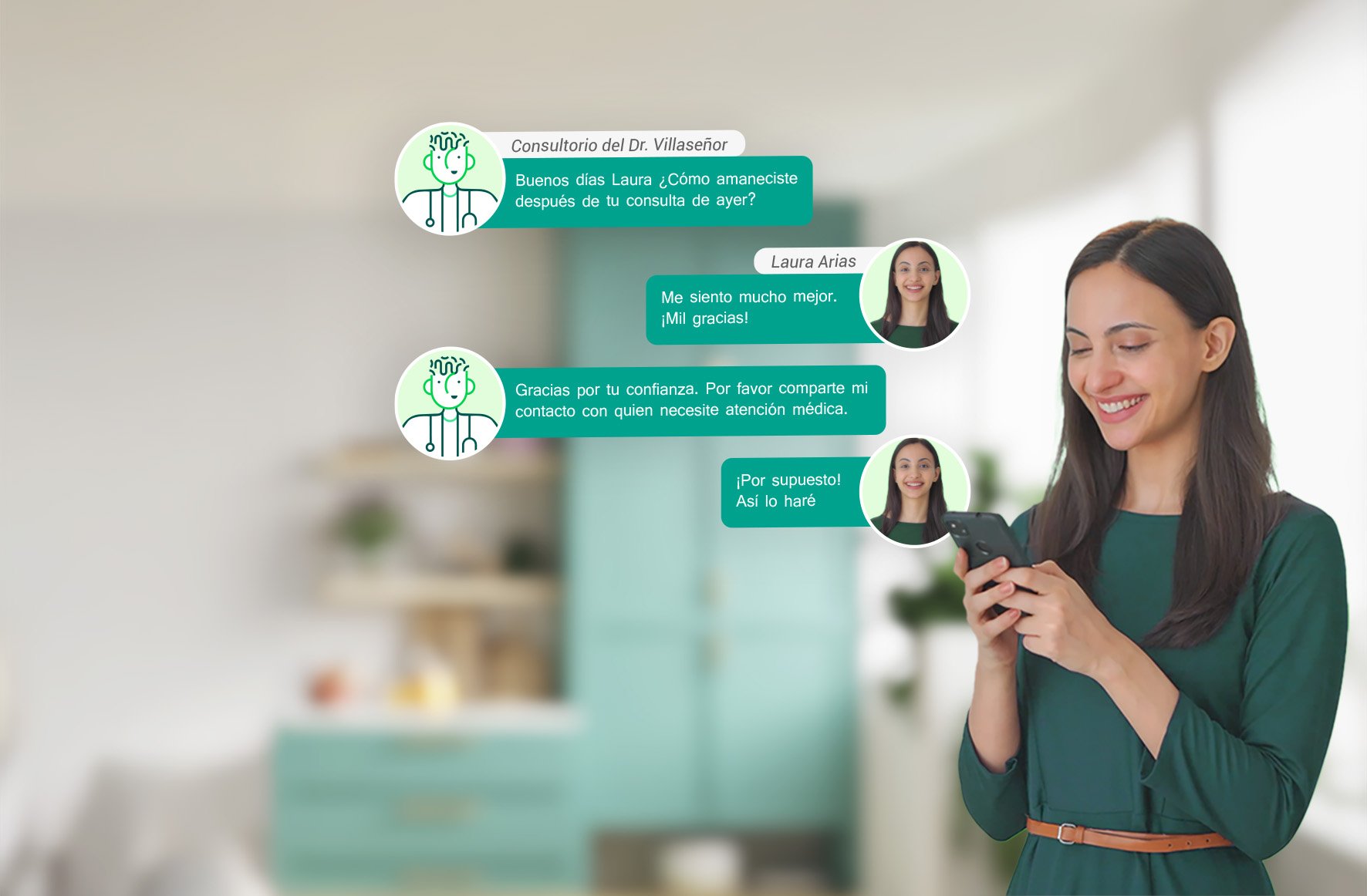 Seguimiento de consulta médica por WhatsApp